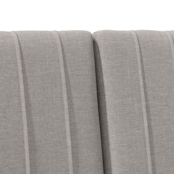 Тапицирана табла Таупе 120 cm Солидно борово дърво