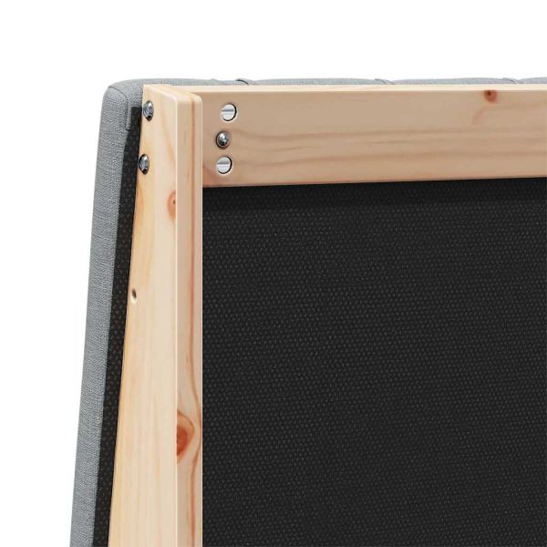 Тапицирана табла Светлосиво 75 cm Солидно борово дърво