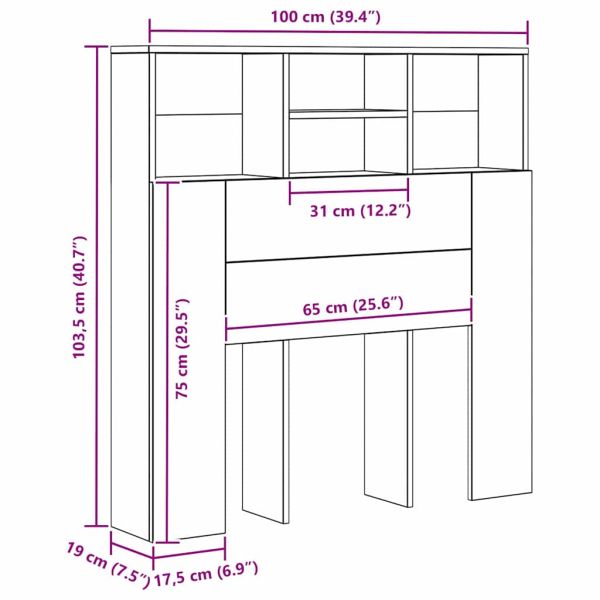 Табла за легло Черния дъб 100 x 19 x 103,5 cm Инженерно дърво