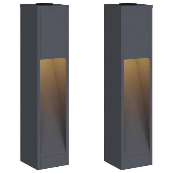 Слънчев LED светлинен указател 2 pcs Антрацит
