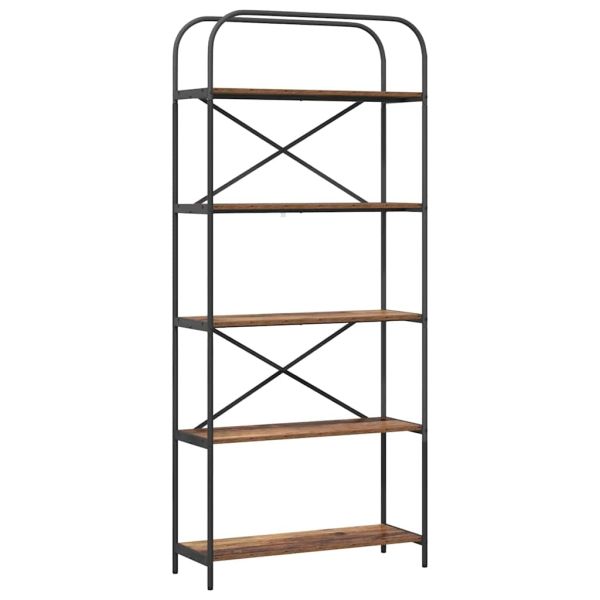 Рафт за книги Старо дърво 80 x 30 x 183 см Инженерно дърво