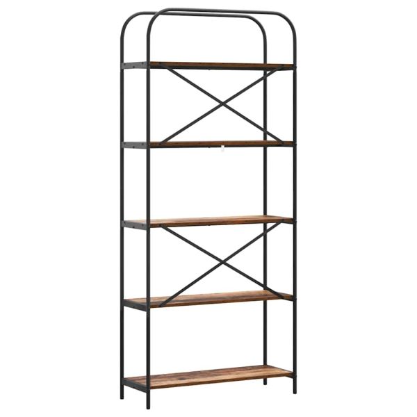 Рафт за книги Старо дърво 80 x 30 x 183 см Инженерно дърво