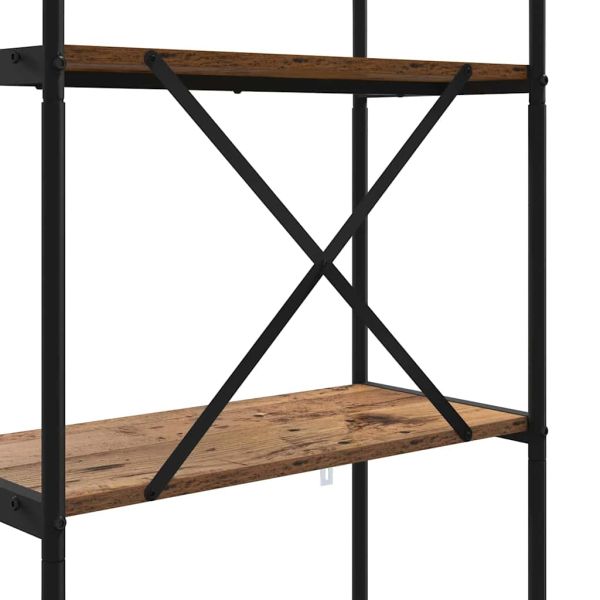 Рафт за книги Старо дърво 80 x 30 x 183 см Инженерно дърво