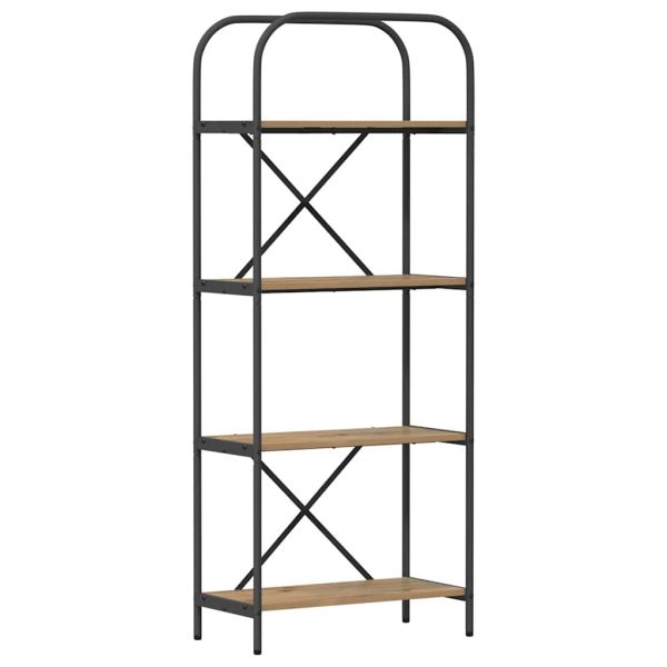 Рафт за книги Дъб 60 x 30 x 146 см Инженерно дърво