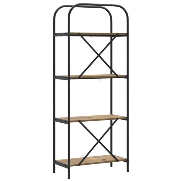 Рафт за книги Дъб 60 x 30 x 146 см Инженерно дърво