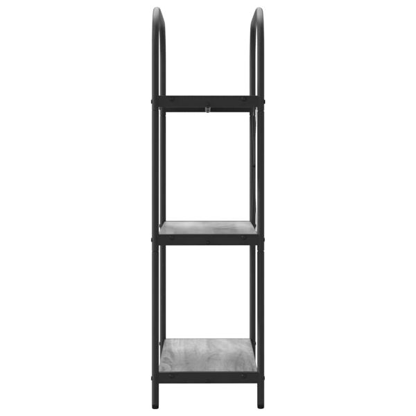 Рафт за книги Сив Сонома 60 x 30 x 109 см Инженерно дърво