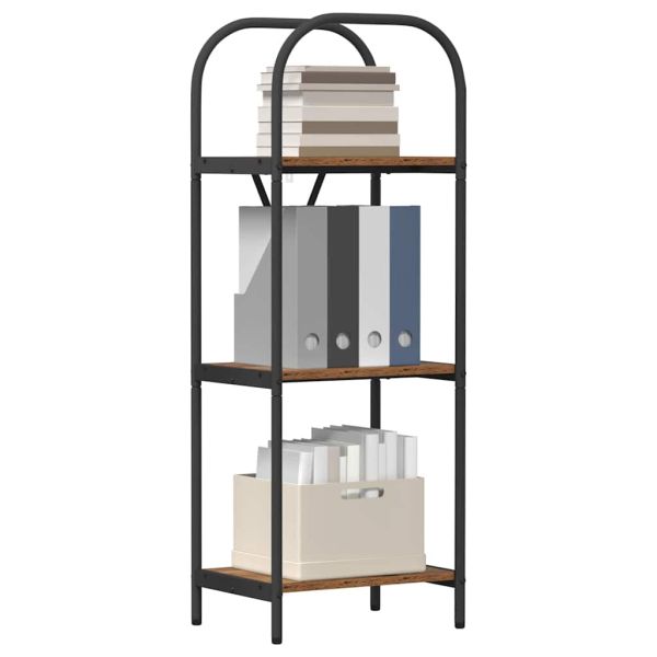 Рафт за книги Старо дърво 40 x 30 x 109 см Инженерно дърво