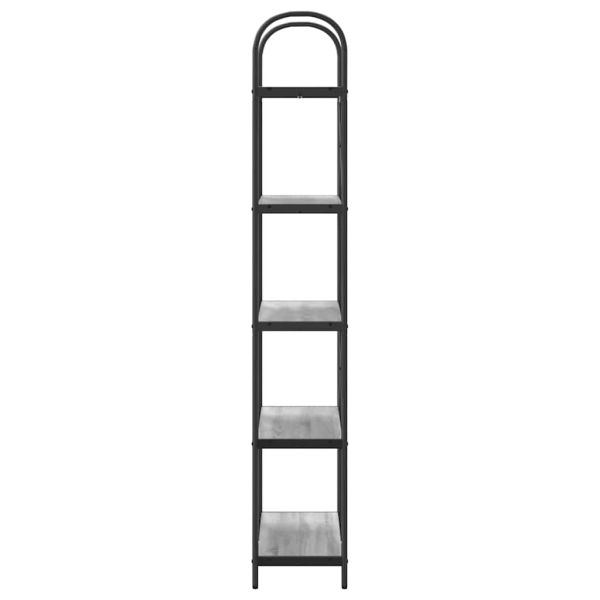 Рафт за книги Сив Сонома 80 x 30 x 183 см Инженерно дърво