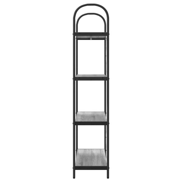 Рафт за книги Сив Сонома 80 x 30 x 146 см Инженерно дърво