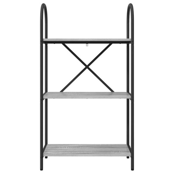 Рафт за книги Сив Сонома 60 x 30 x 109 см Инженерно дърво