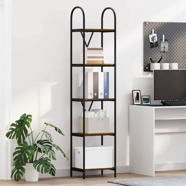 Рафт за книги Димян дъб 40 x 30 x 183 см Инженерно дърво