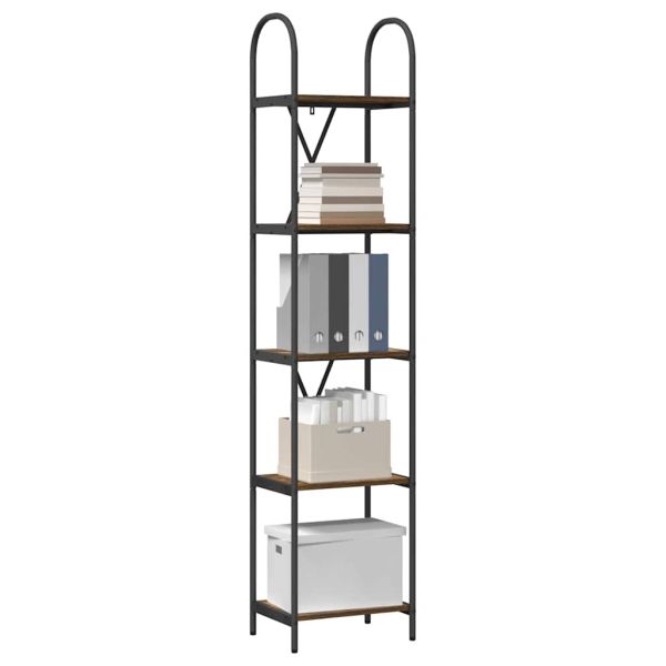Рафт за книги Димян дъб 40 x 30 x 183 см Инженерно дърво