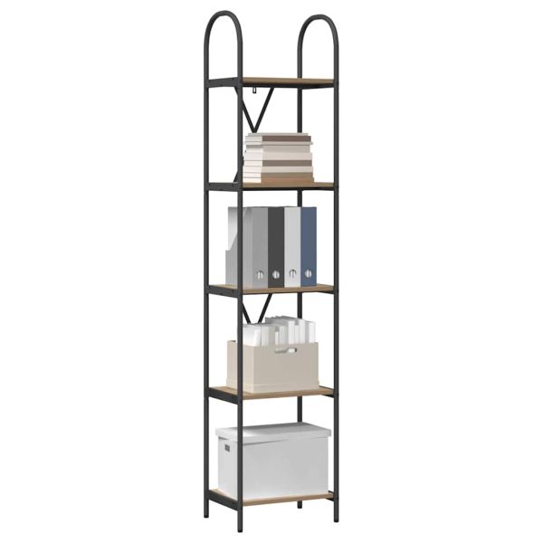 Рафт за книги Дъб 40 x 30 x 183 см Инженерно дърво