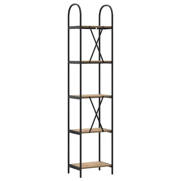 Рафт за книги Дъб 40 x 30 x 183 см Инженерно дърво