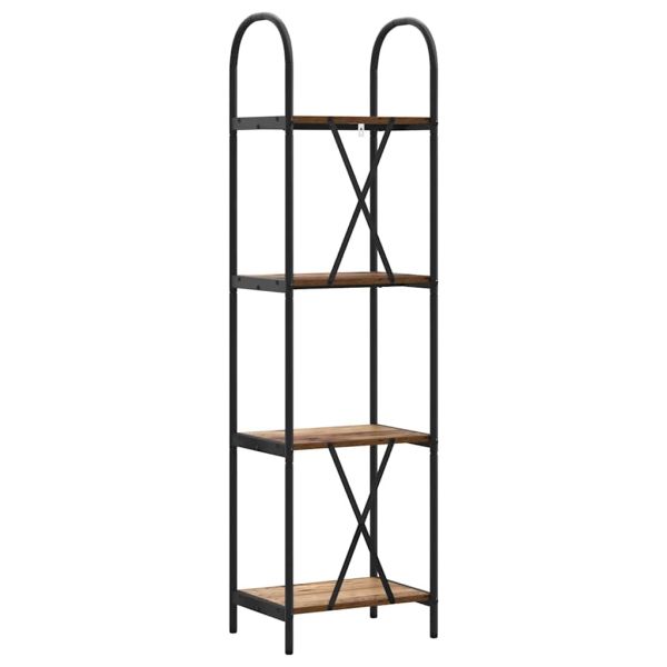 Рафт за книги Старо дърво 40 x 30 x 146 см Инженерно дърво