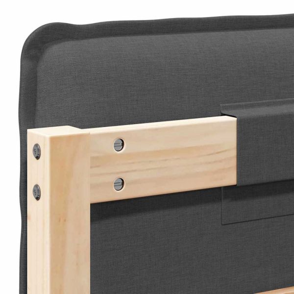 Тапицирана табла с таблото Естествено и тъмно сиво 100 cm