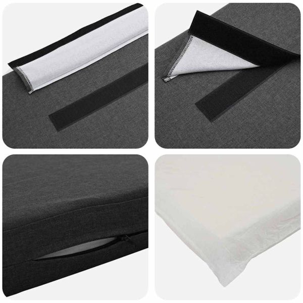 Тапицирана табла с таблото Кафяво и тъмно сиво 150 cm