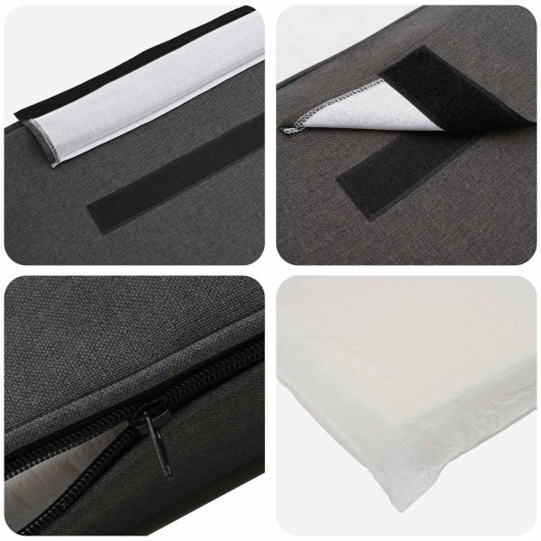 Тапицирана табла с таблото Кафяво и тъмно сиво 135 cm