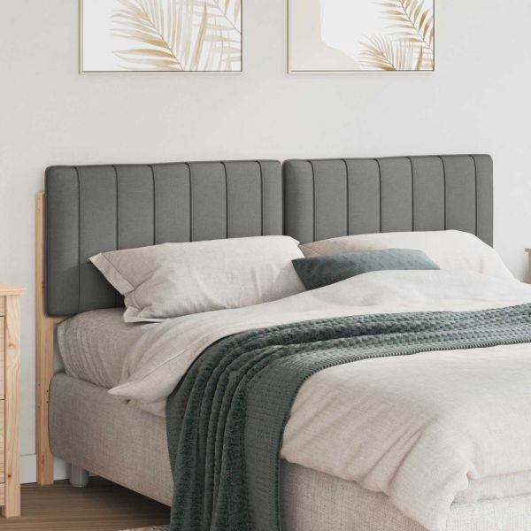 Тапицирана табла Кафяв и светло сив 150 cm Солидно борово дърво