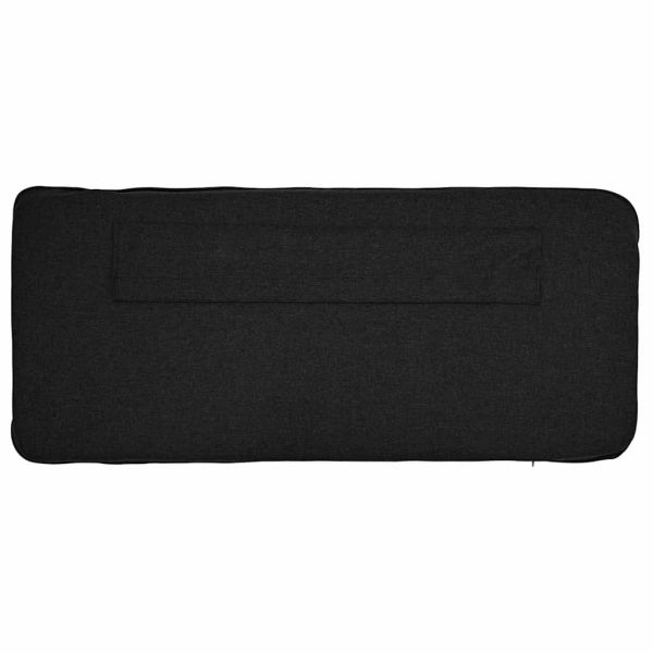 Тапицирана табла Кафяв и черен 140 cm Солидно борово дърво