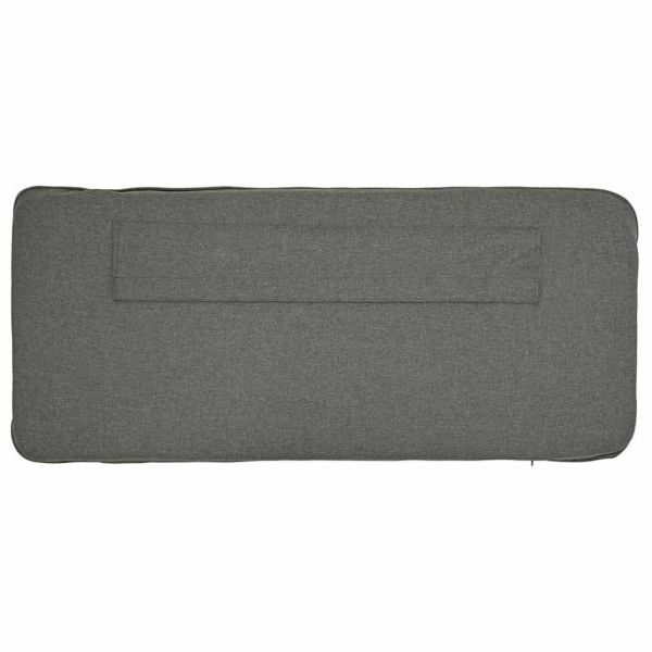 Тапицирана табла Бяло и светло сиво 135 cm Солидно борово дърво