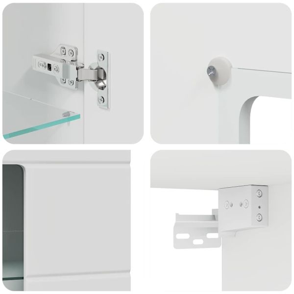 Дървен шкаф Бяло 50 x 29 x 100 см Инженерно дърво