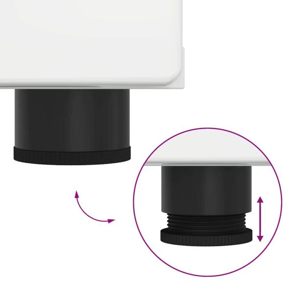 Дървен шкаф Лъскаво бяло 150 x 39 x 30 см Инженерно дърво