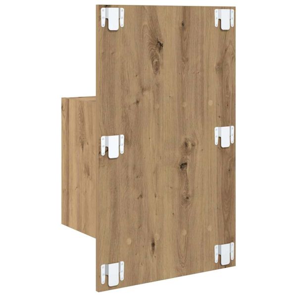 Стенен шкаф за нощно шкафче 2 pcs Дъб 48,5 x 32,5 x 80 см