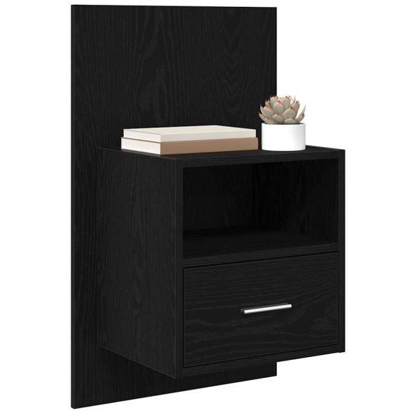 Нощен шкаф 2 pcs Черния дъб 50 x 32.5 x 80 см Инженерно дърво