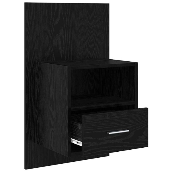 Нощен шкаф 2 pcs Черния дъб 50 x 32.5 x 80 см Инженерно дърво