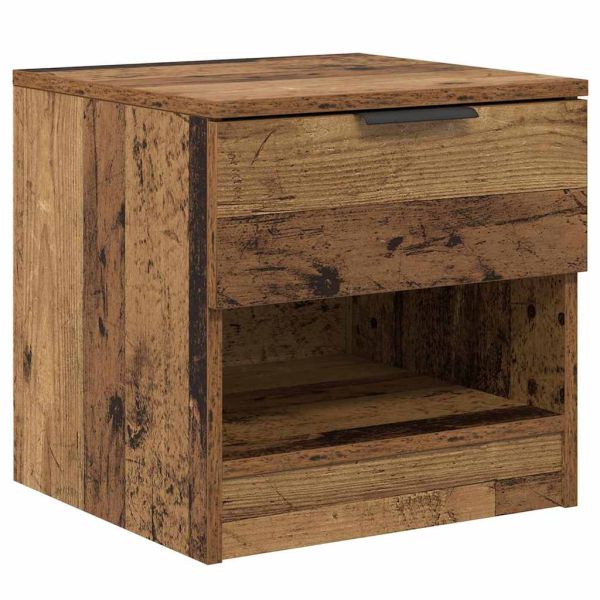 Шкаф за легло 2 pcs Старо дърво 40 x 39 x 40см Инженерно дърво