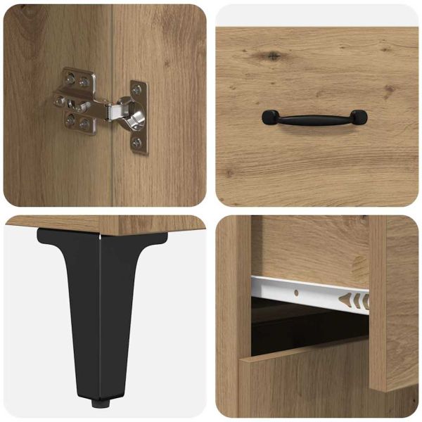 Служебен шкаф с чекмедже Дъб 69,5 x 34 x 90 см Инженерно дърво