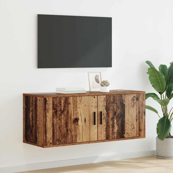 Стенен ТВ кабинет Старо дърво 100 x 34,5 x 40 см