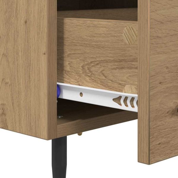 Нощен шкаф 2 pcs Дъб 40 x 35 x 47,5 см Инженерно дърво