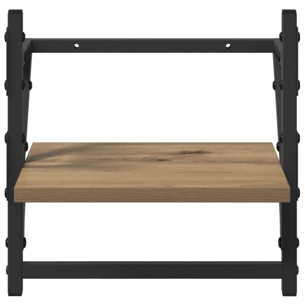 Комплект стенни рафтове с рафт 6 pcs Дъб 100 x 25 x 30 cm