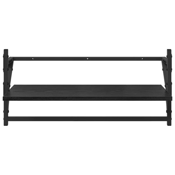 Комплект стенни рафтове 6 pcs Черния дъб 100 x 25 x 30 cm