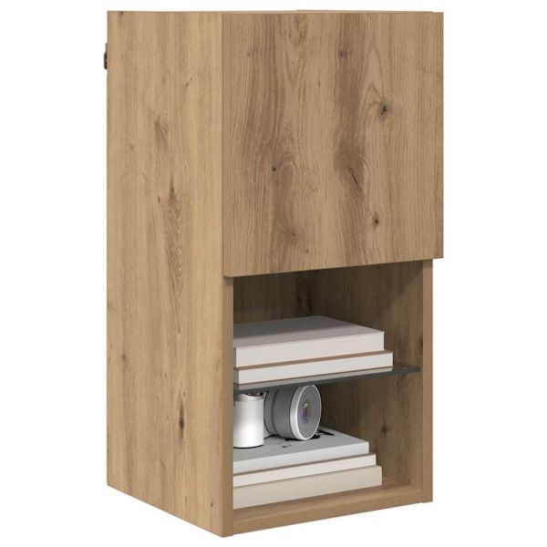 Стенен телевизионен шкаф 30,5 x 30 x 60 см Дъб