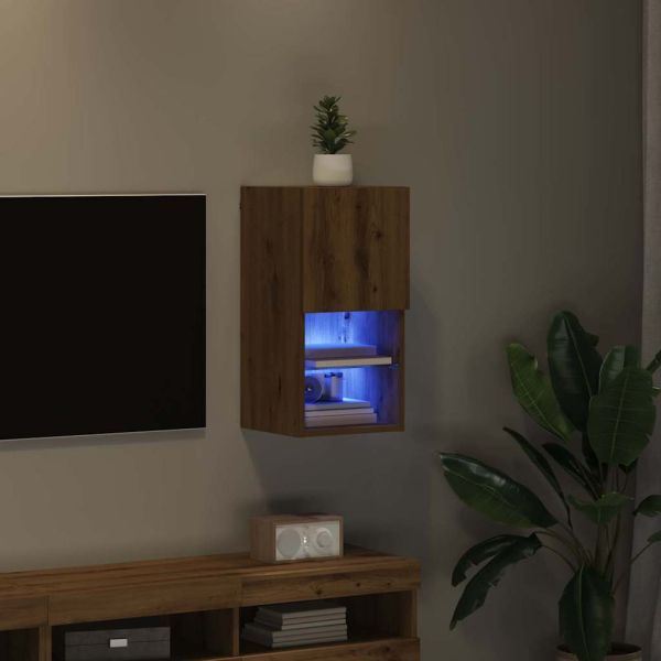 Стенен телевизионен шкаф 30,5 x 30 x 60 см Дъб