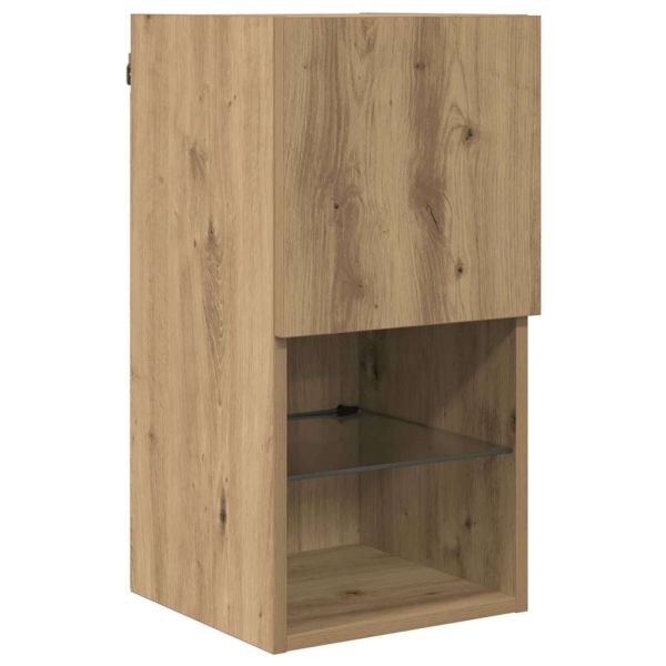 Стенен телевизионен шкаф 30,5 x 30 x 60 см Дъб