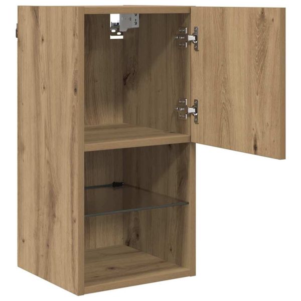 Стенен телевизионен шкаф 30,5 x 30 x 60 см Дъб