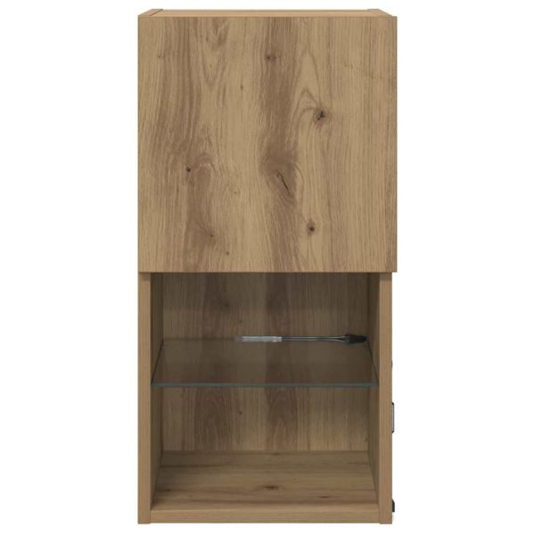 Стенен телевизионен шкаф 30,5 x 30 x 60 см Дъб