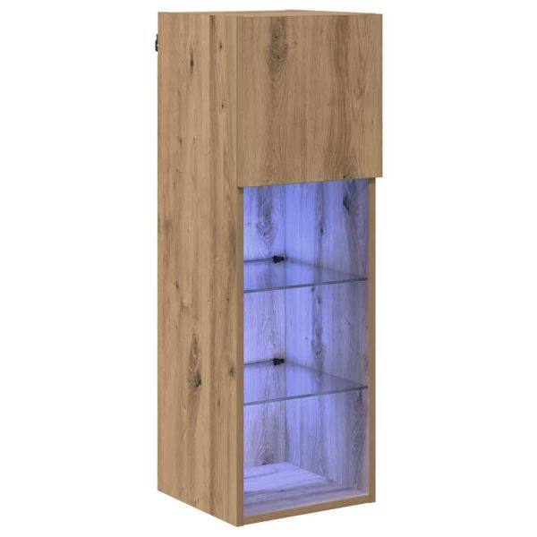 Стенен телевизионен шкаф 30,5 x 30 x 90 см Дъб