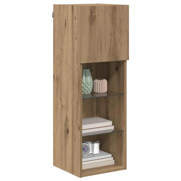 Стенен телевизионен шкаф 30,5 x 30 x 90 см Дъб