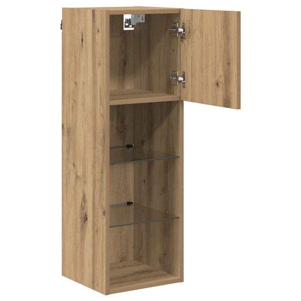 Стенен телевизионен шкаф 30,5 x 30 x 90 см Дъб