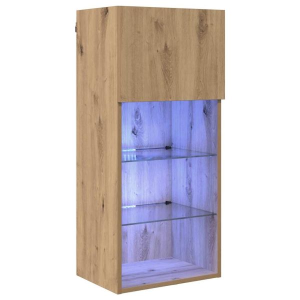 Стенен телевизионен шкаф 40,5 x 30 x 90 см Дъб