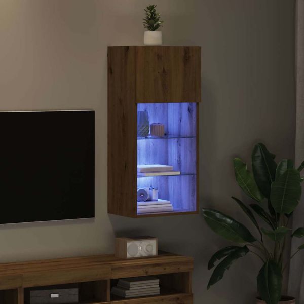 Стенен телевизионен шкаф 40,5 x 30 x 90 см Дъб