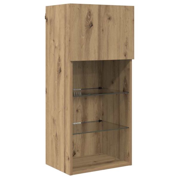 Стенен телевизионен шкаф 40,5 x 30 x 90 см Дъб