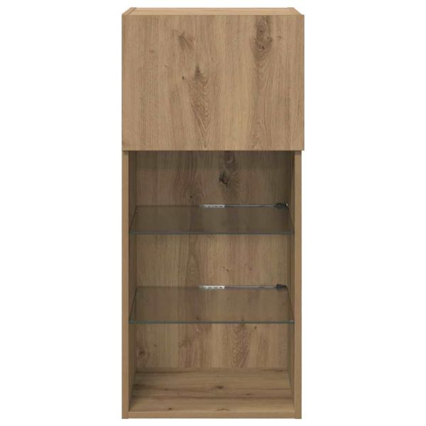 Стенен телевизионен шкаф 40,5 x 30 x 90 см Дъб