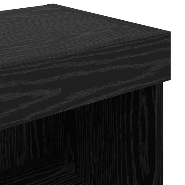 Комплект ТВ шкаф с LED Черния дъб Инженерно дърво