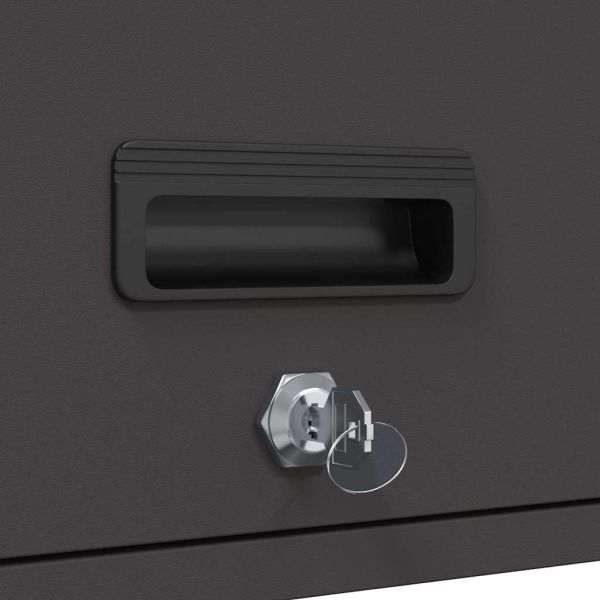 Стенен шкаф за гараж Черно 60 x 40 x 53 см